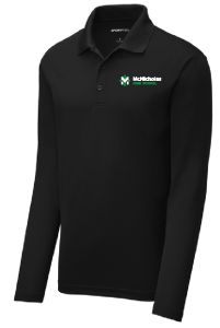 ST640LS-McNick Uniform Long Sleeve Polo - Black